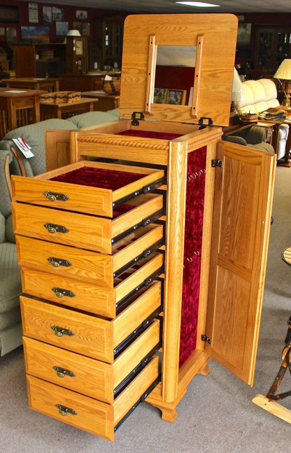 Deluxe Jewelry Armoire with Berkshire Trim