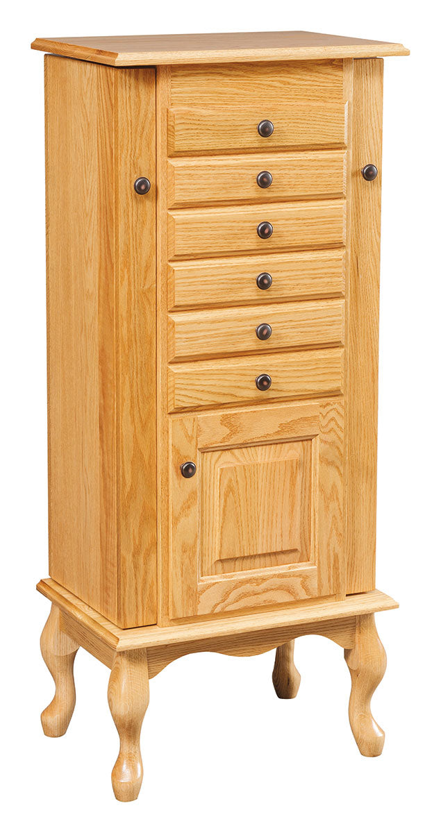 Winged Queen Anne Jewelry Armoire