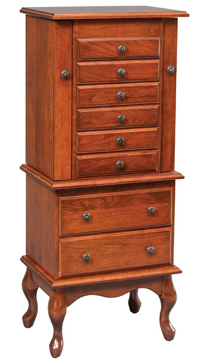 Split Queen Anne Jewelry Armoire