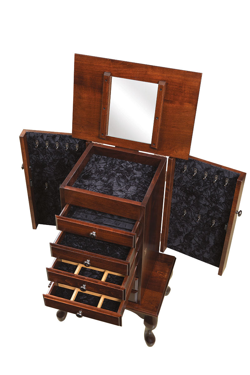 35" Queen Anne Jewelry Armoire