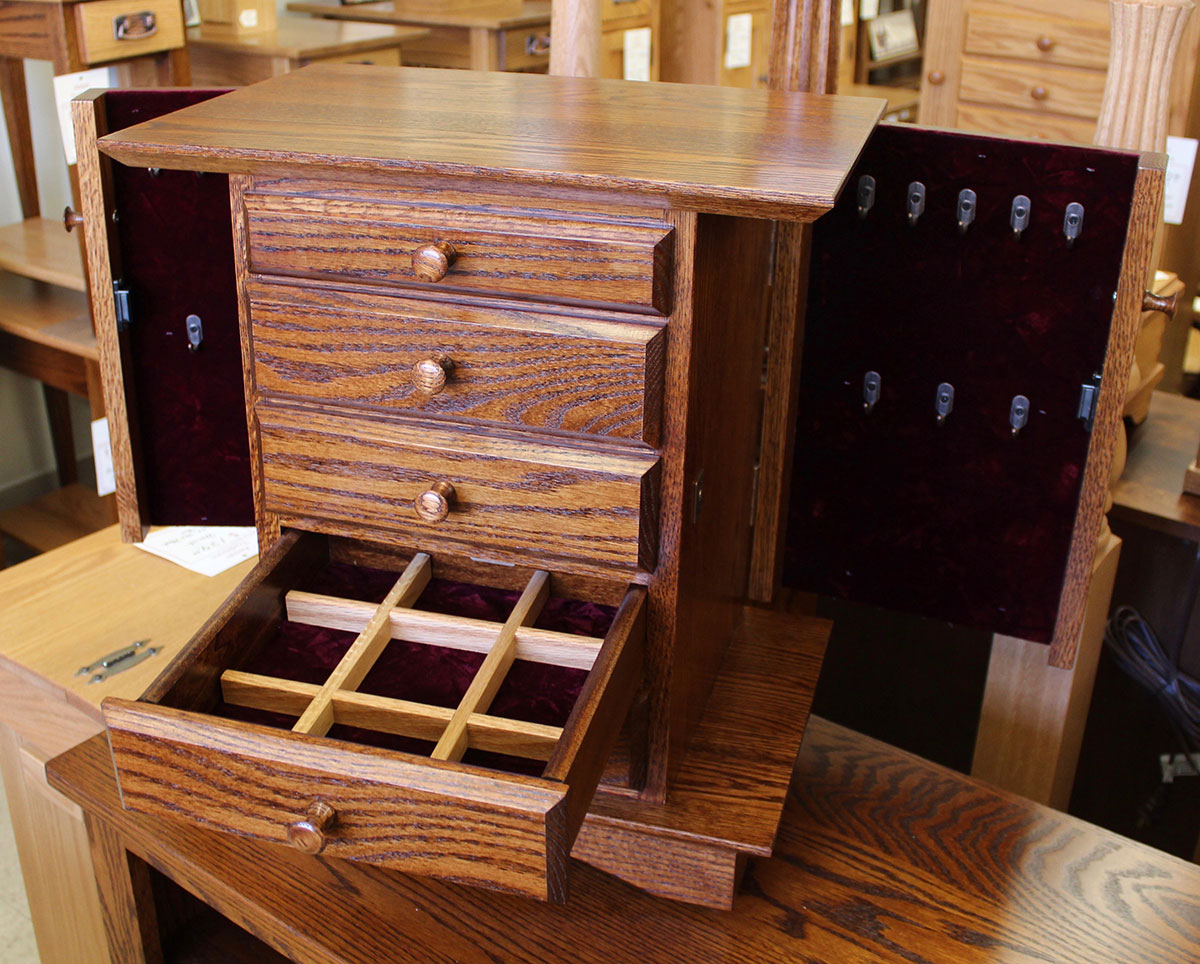 Shaker Dresser Top Jewelry Armoire