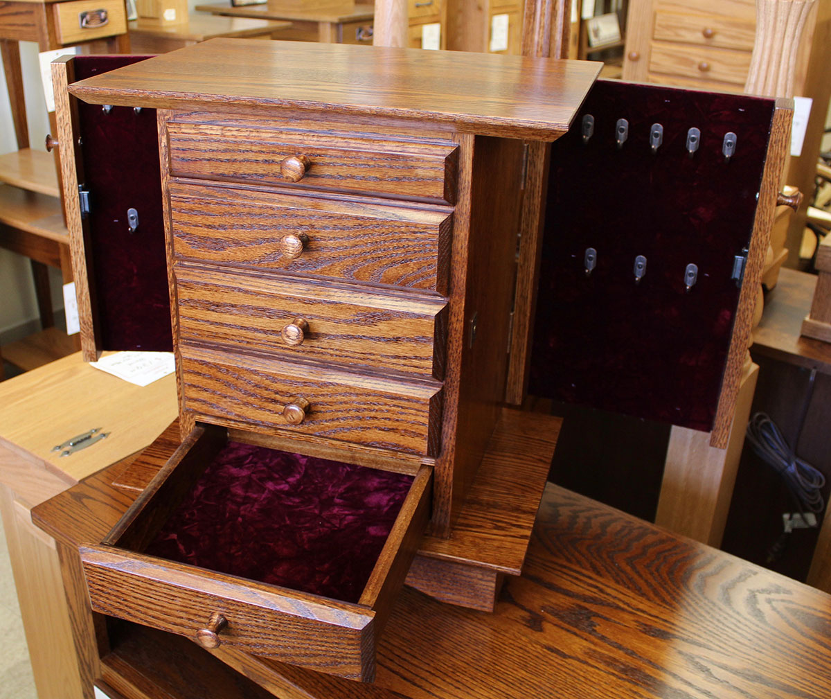 Shaker Dresser Top Jewelry Armoire