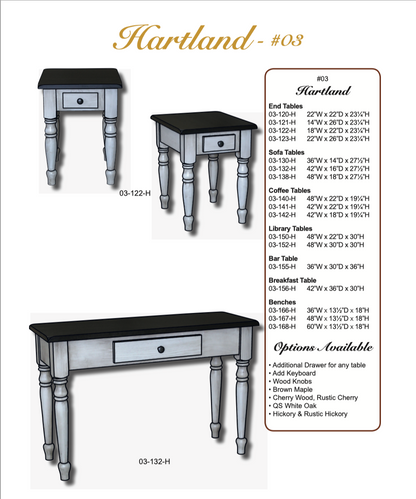 Hartland 22" x 22" End Table With Drawer