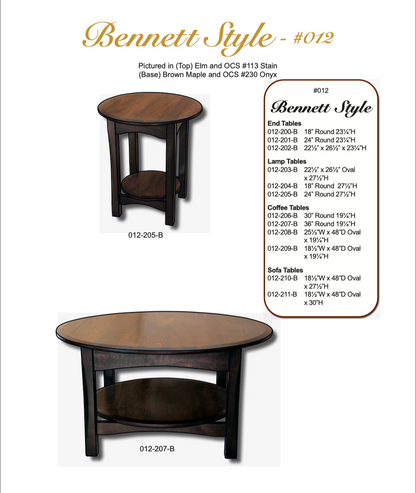 Bennett Oval Coffee Table 