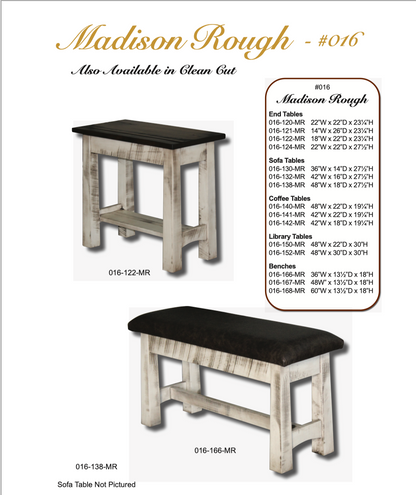 Madison Rough Sawn 18" x 22" End Table