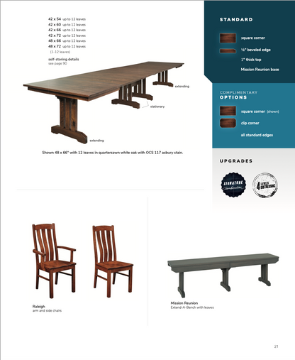 Mission Reunion Table and Chair Set
