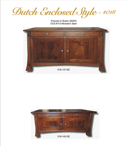 Dutch Style Enclosed 48″ Coffee Table