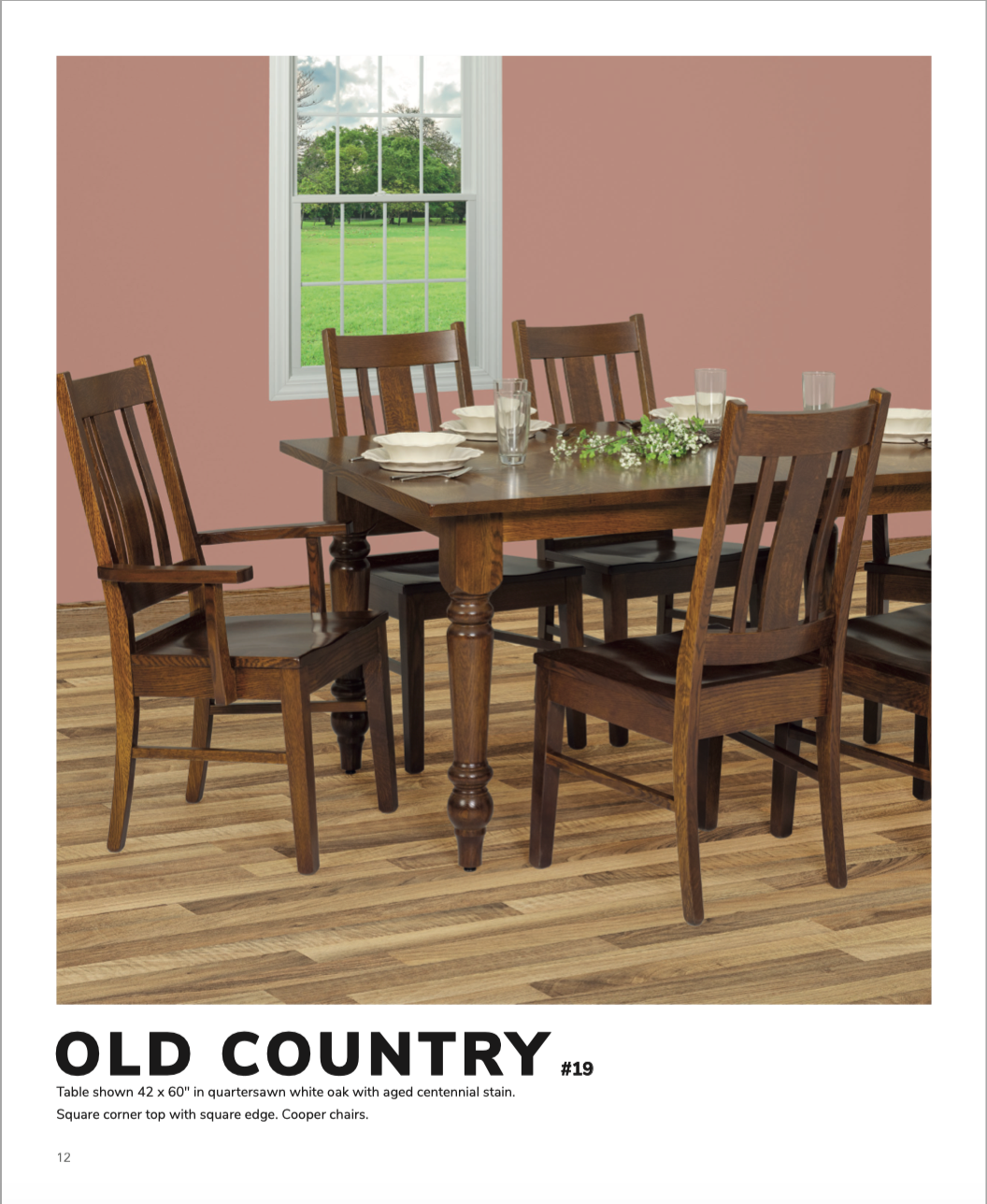Old Country Table and Chair Set
