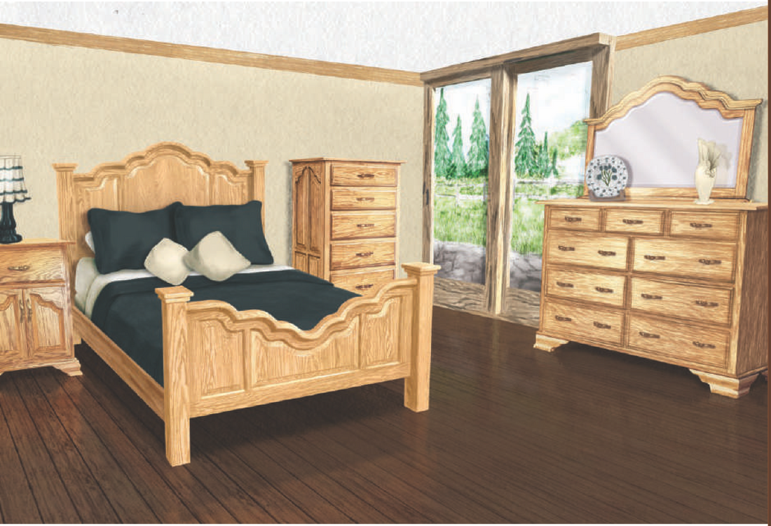 Wavy Cathedral Bedroom Set
