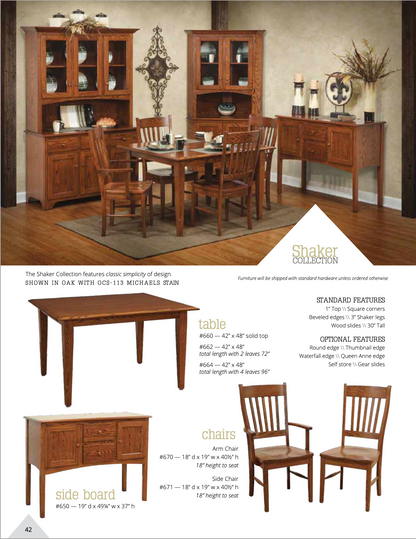 Shaker Dining Room Set 