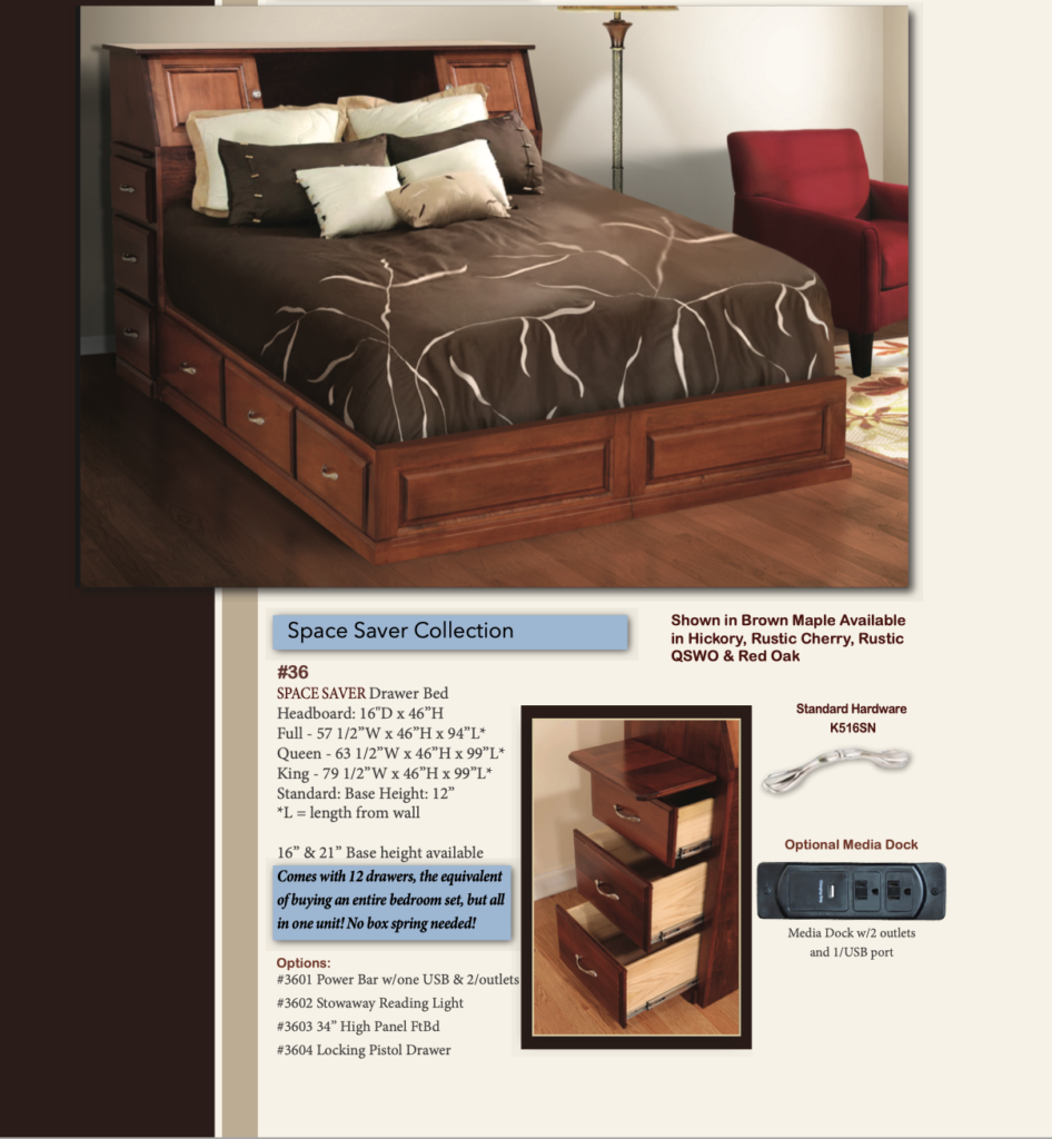 Deluxe All In One Traditional Bookcase Pedestal Bed