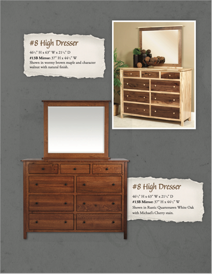 Cornwell Bedroom Set (Wormy Maple & Walnut Woods)
