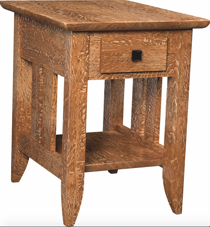 Austin (With Slats) Chair Side Table With Drawer