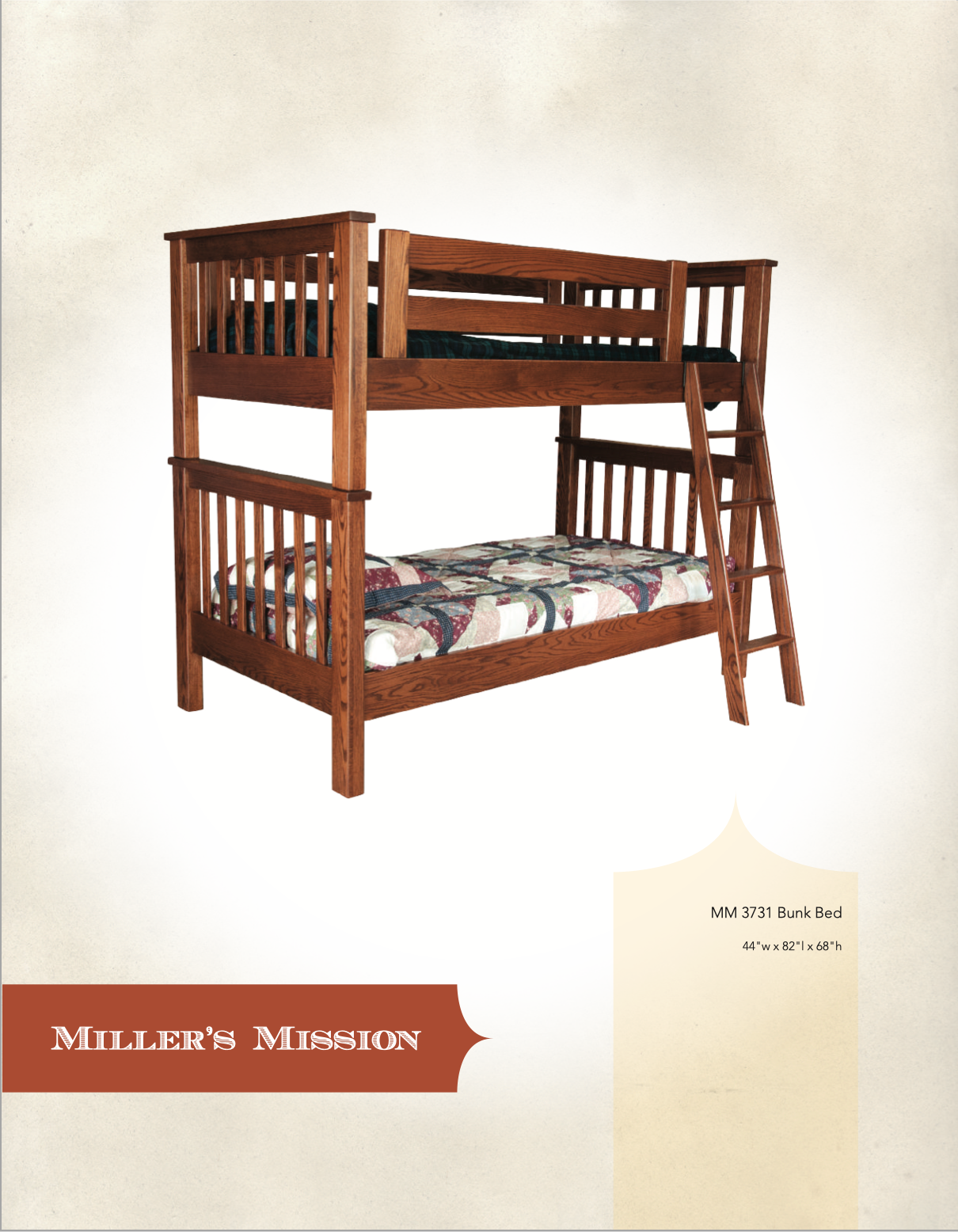 Miller’s Mission Twin Over Full Bunk Bed