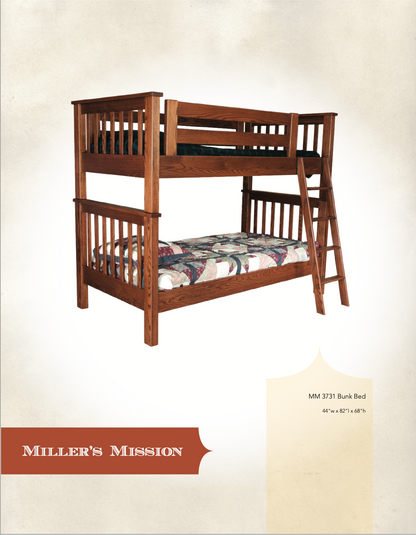 Miller’s Mission Twin Over Full Bunk Bed