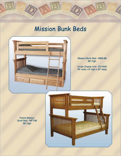 Miller's Mission Twin Over Twin Bunk Bed
