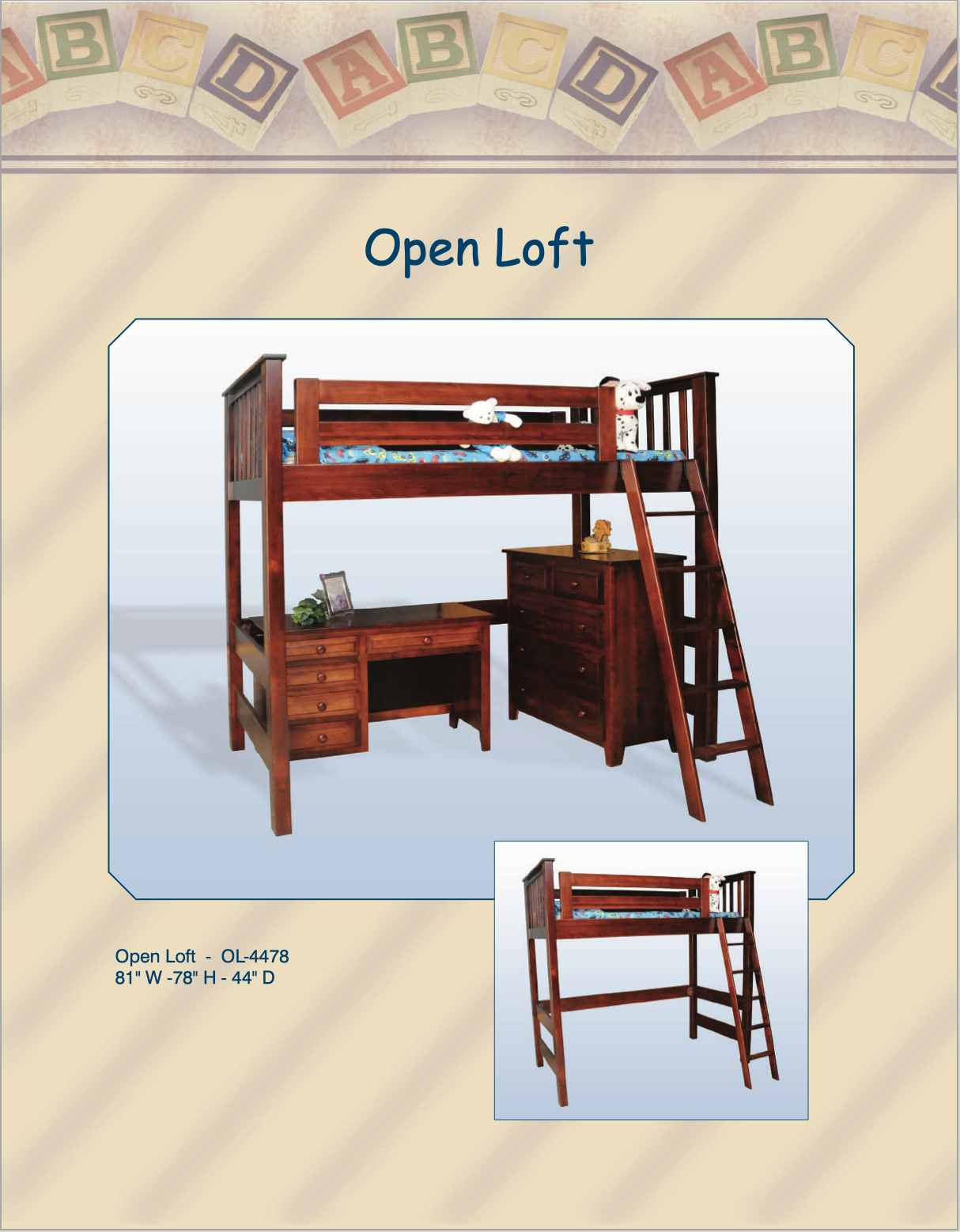 Open Loft Bunk Bed