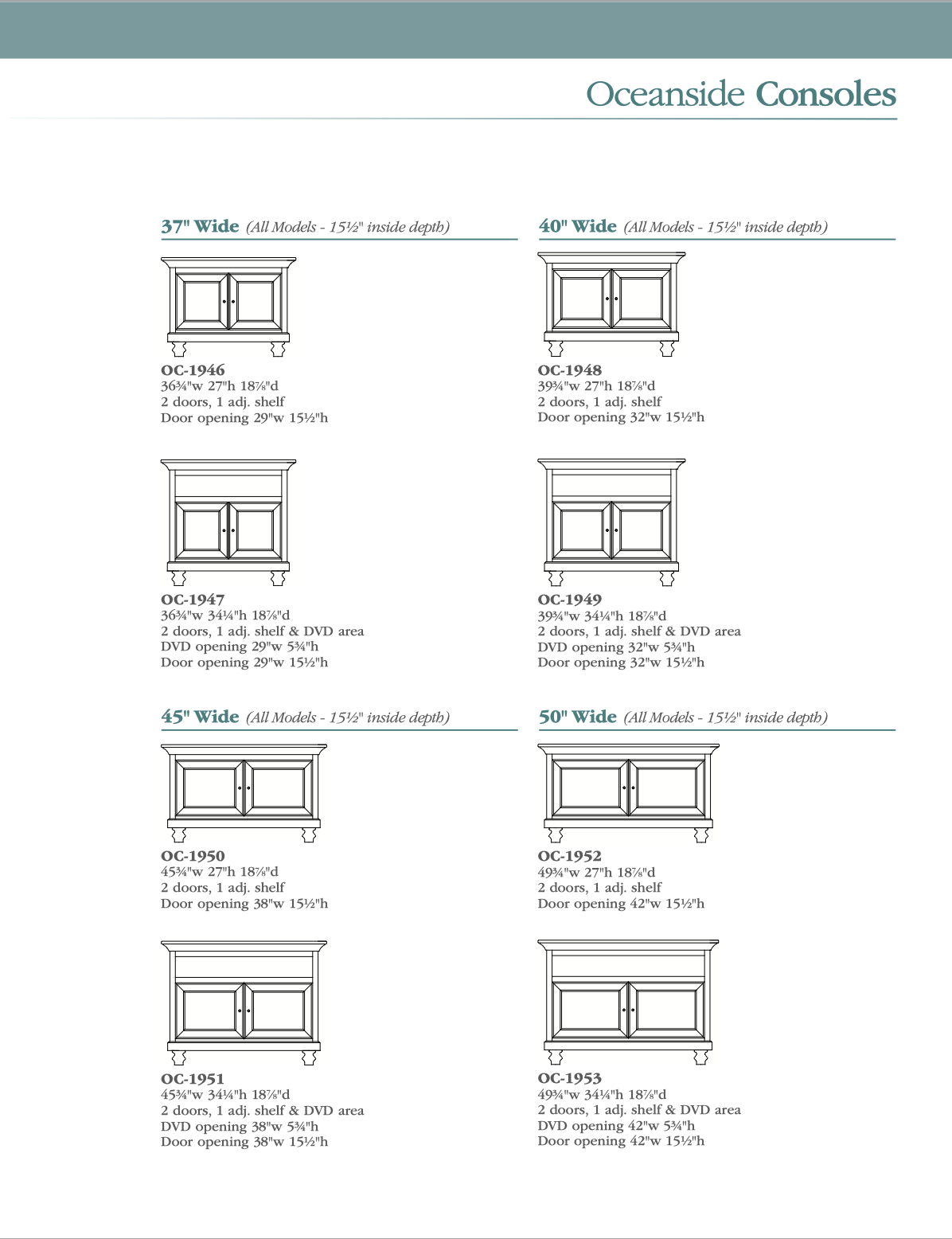 Oceanside 60″ TV Console