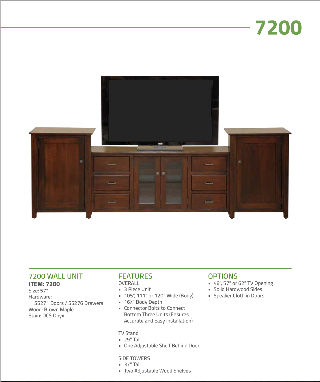 “7200” Entertainment Center / Wall Unit