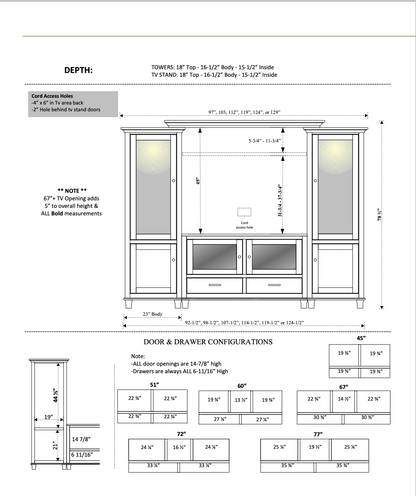 Bourten Bridge Entertainment Center / Wall Unit