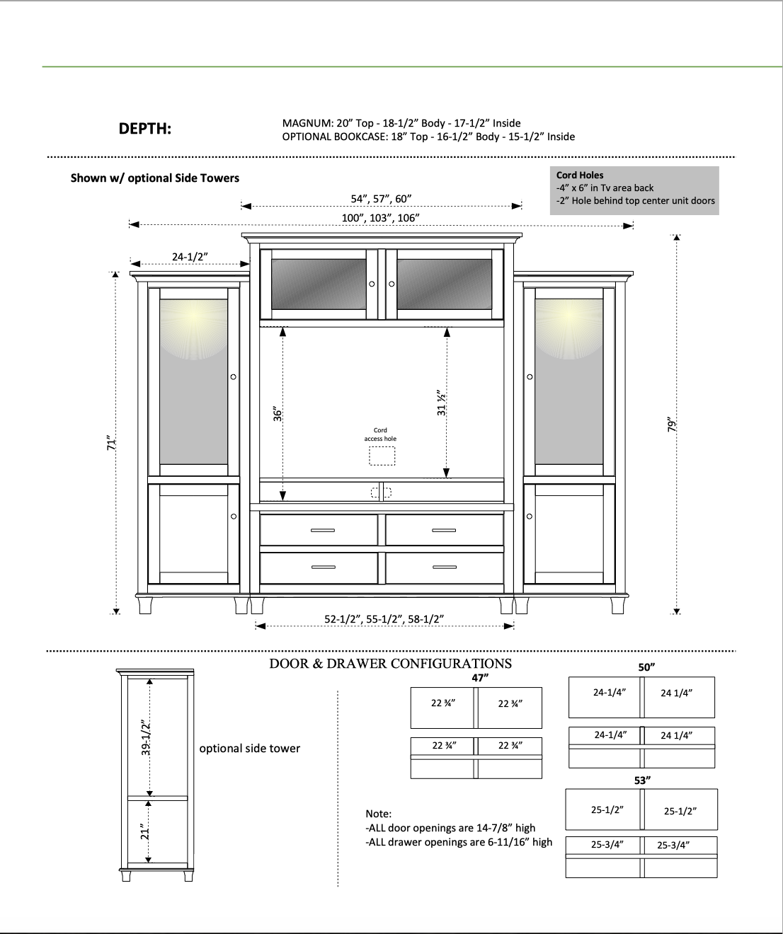 Bourten Magnum Hutch Entertainment Center / Wall Unit