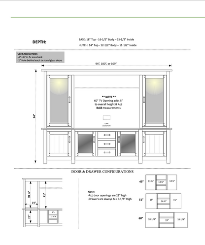 Riverton Rough Sawn Entertainment Center / Wall Unit