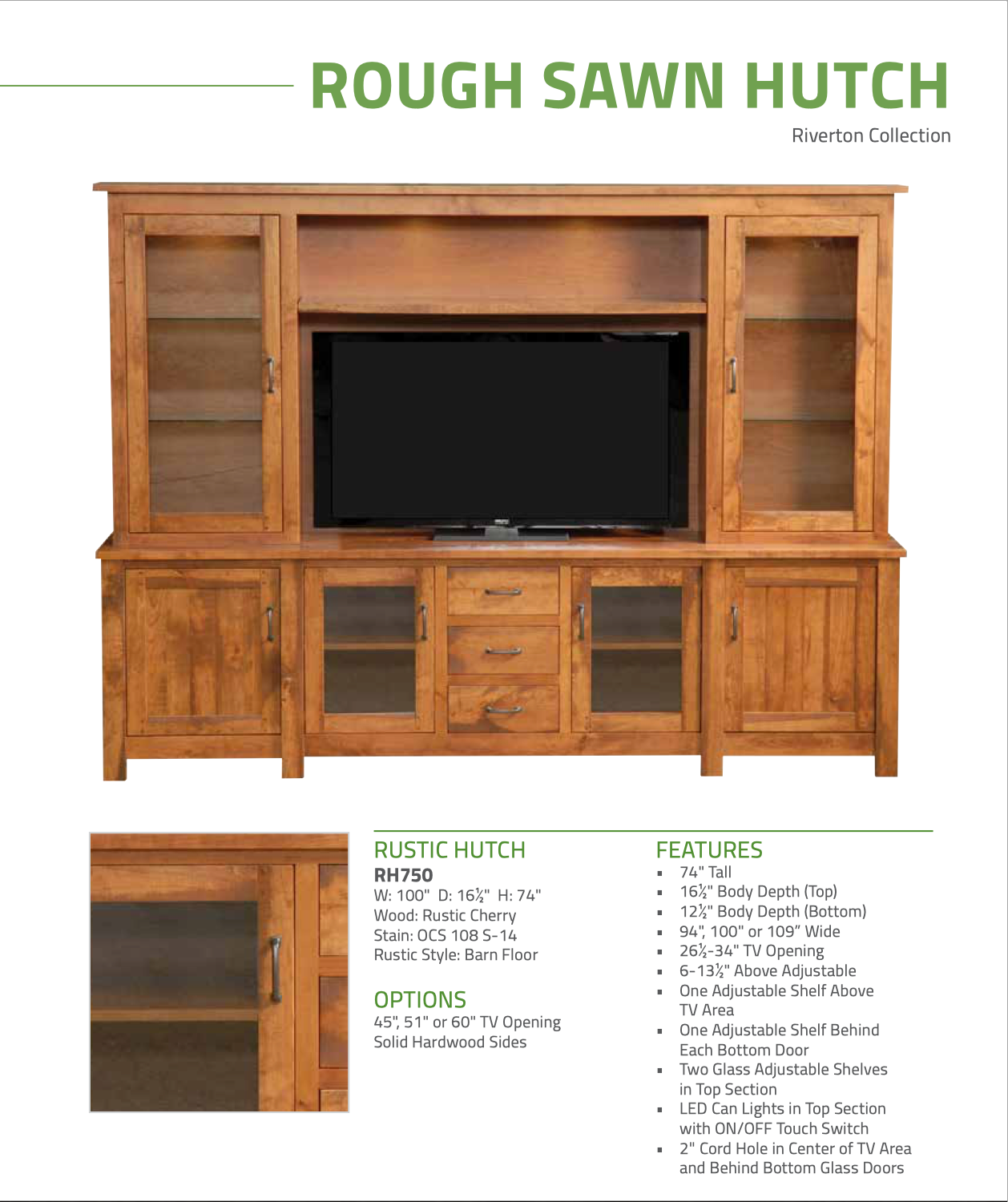 Riverton Rough Sawn Entertainment Center / Wall Unit