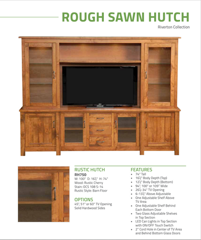 Riverton Rough Sawn Entertainment Center / Wall Unit