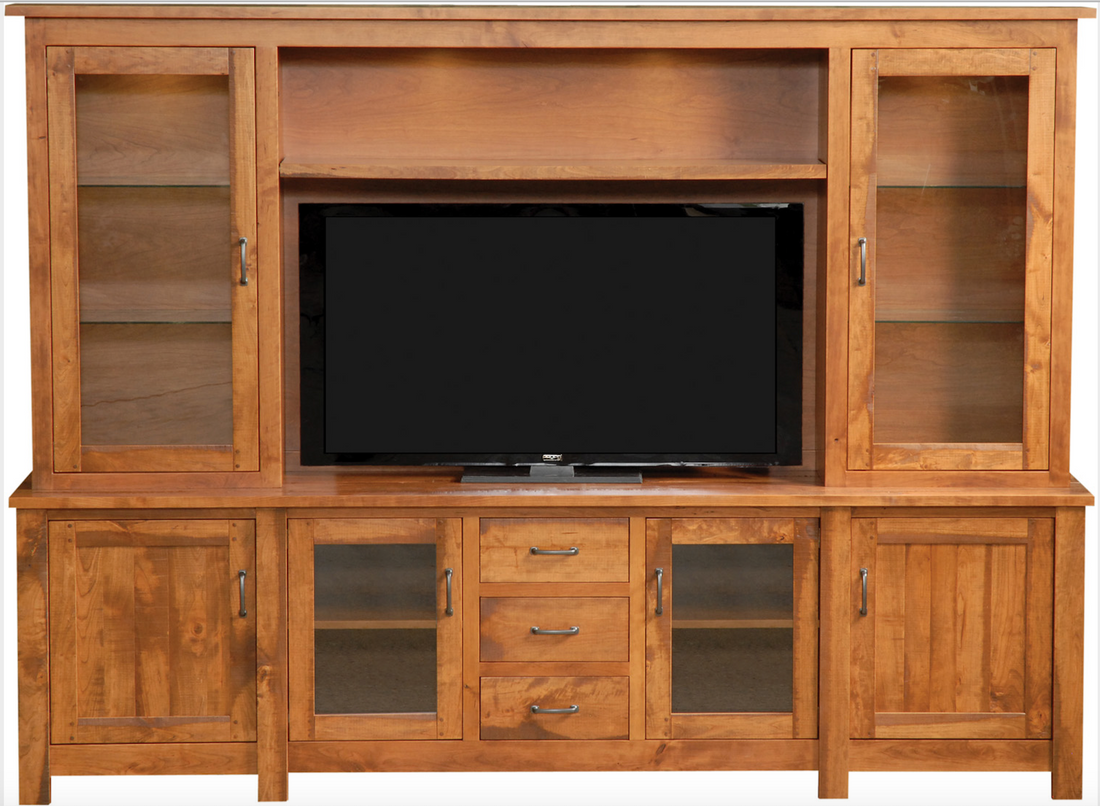 Riverton Rough Sawn Entertainment Center / Wall Unit
