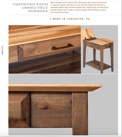 Simplicity Wedge End Table