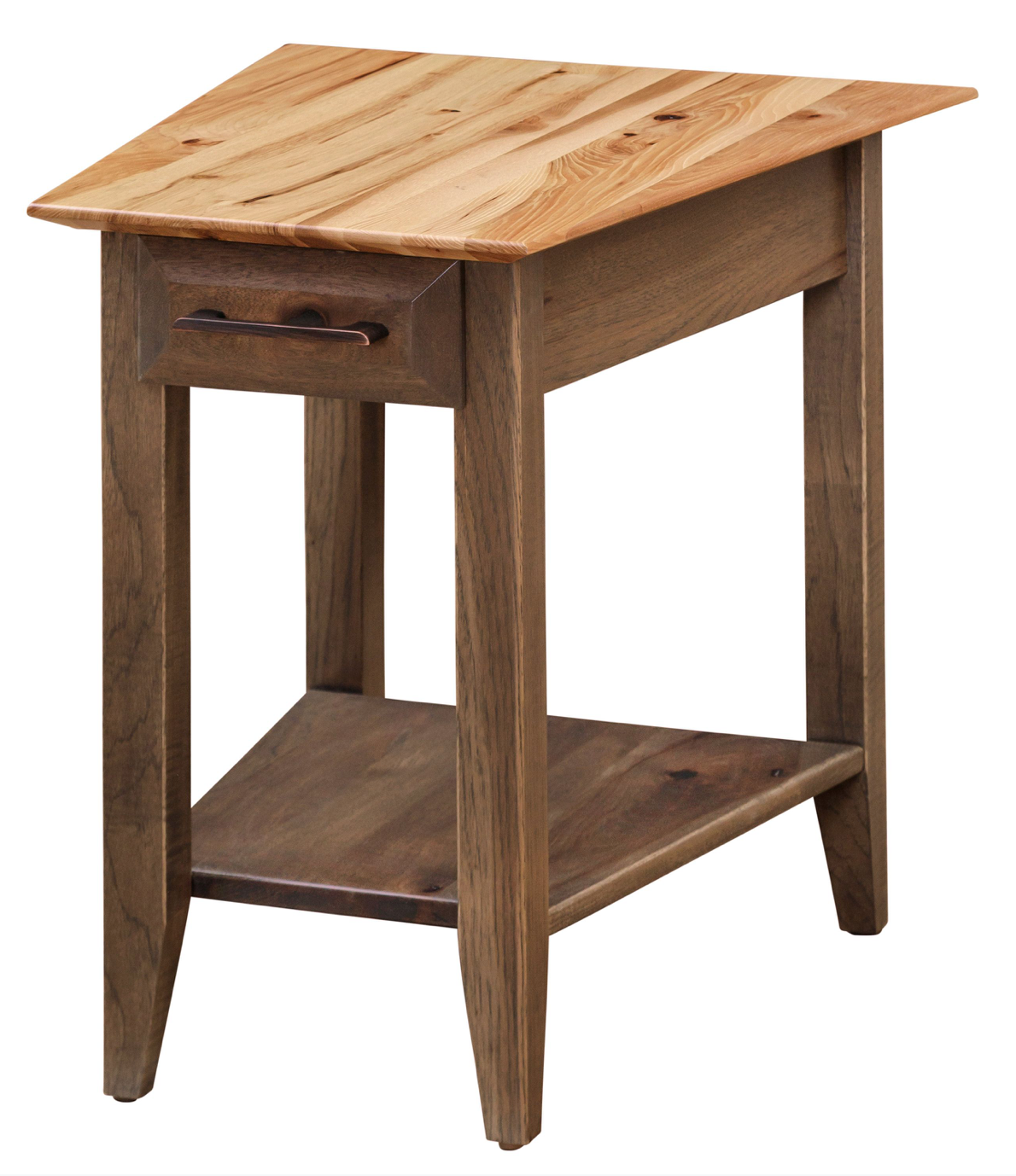 Simplicity Wedge End Table With Drawer