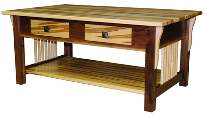 Prairie Mission Wormy Maple and Walnut 40" Coffee Table