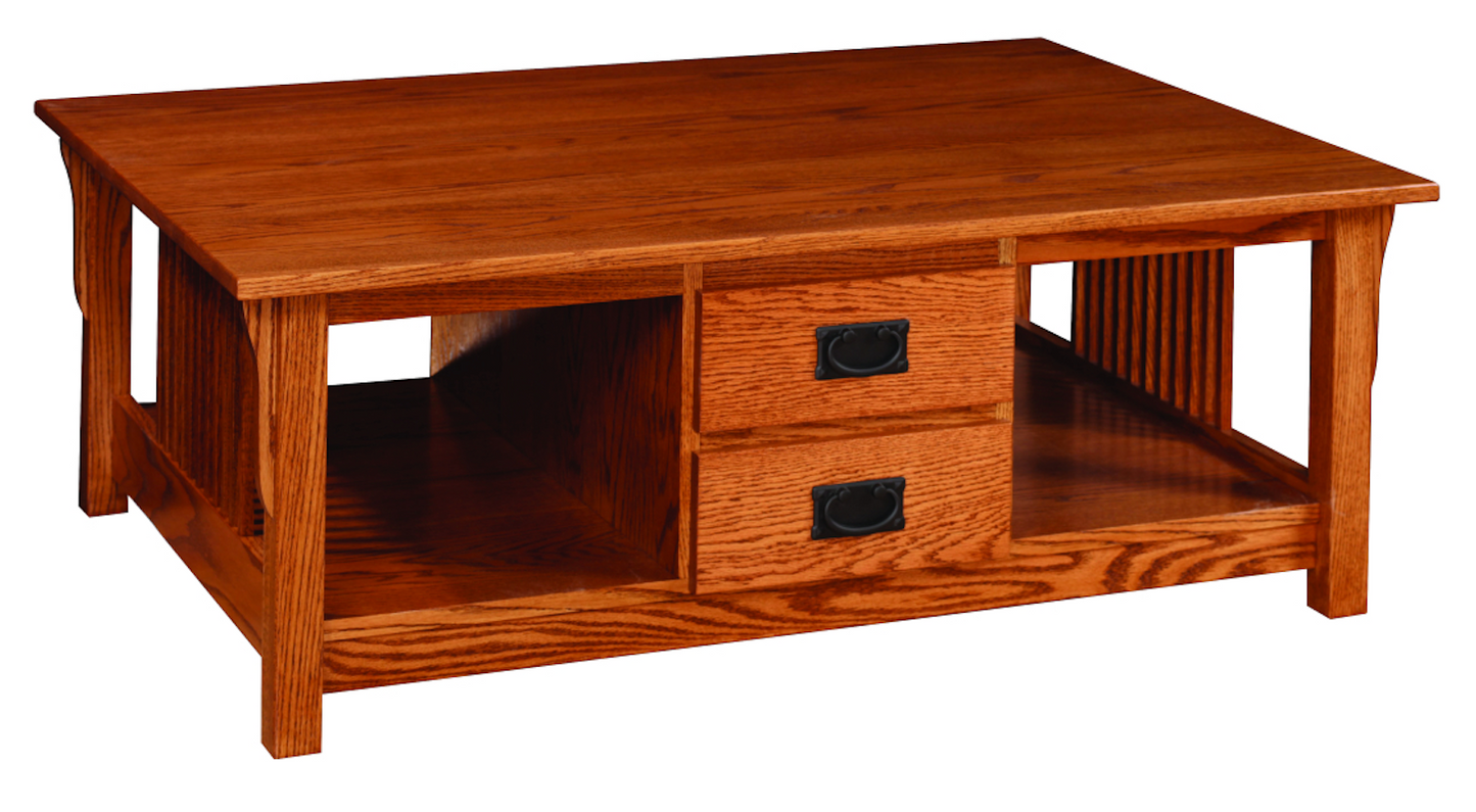 Prairie Mission 34" x 48" Coffee Table with Four Drawers