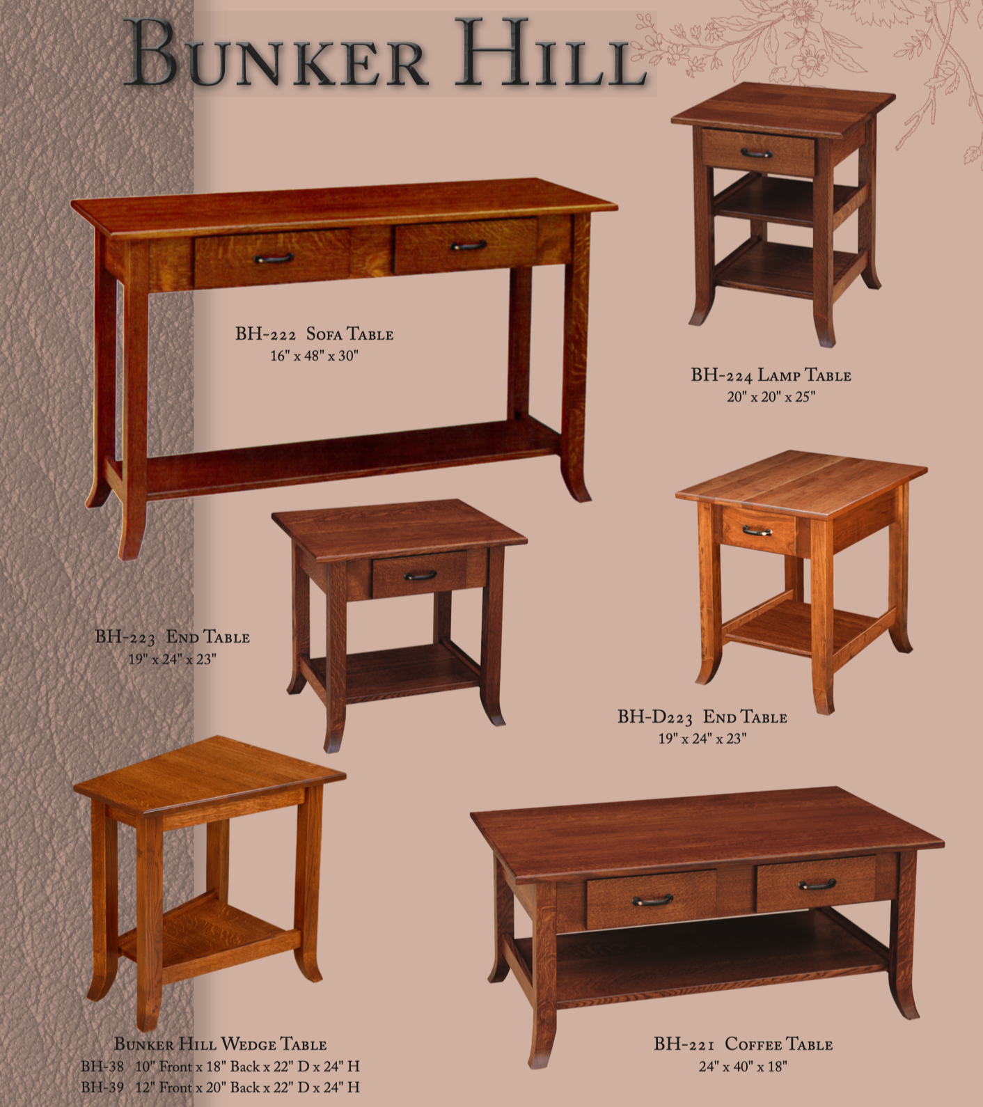 Bunker Hill 19" x 24" End Table