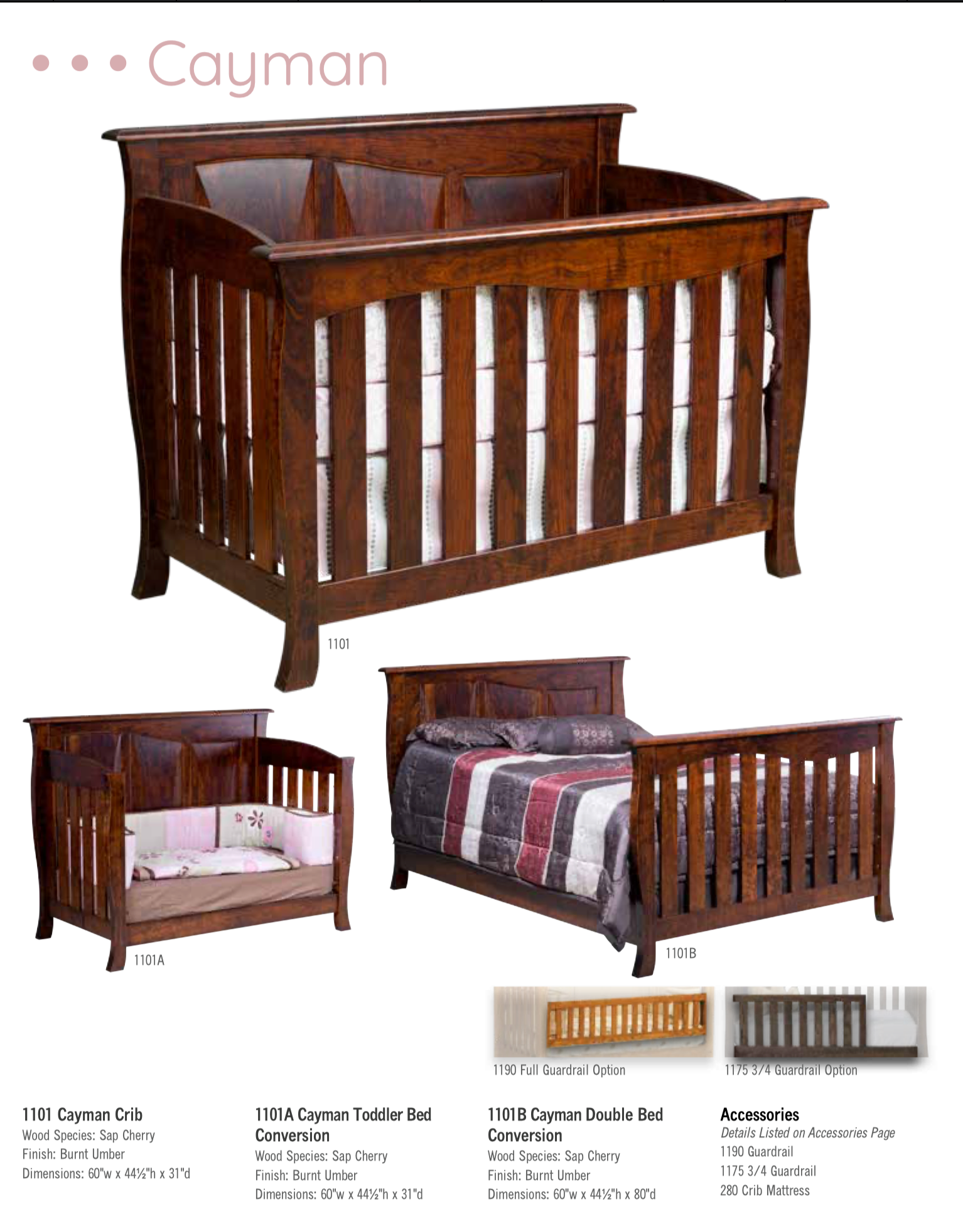 Amish convertible crib on sale