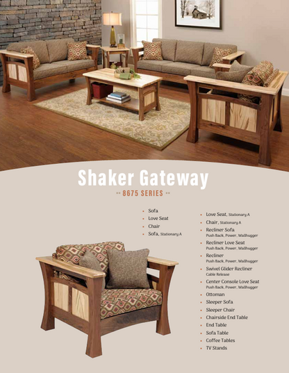 Shaker GatewayLove Seat, Stationary A