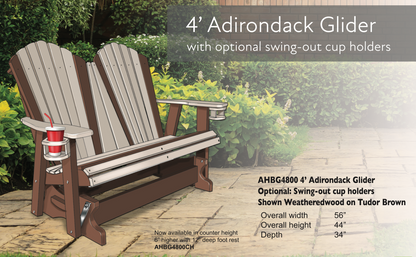Poly 4′ Adirondack Glider