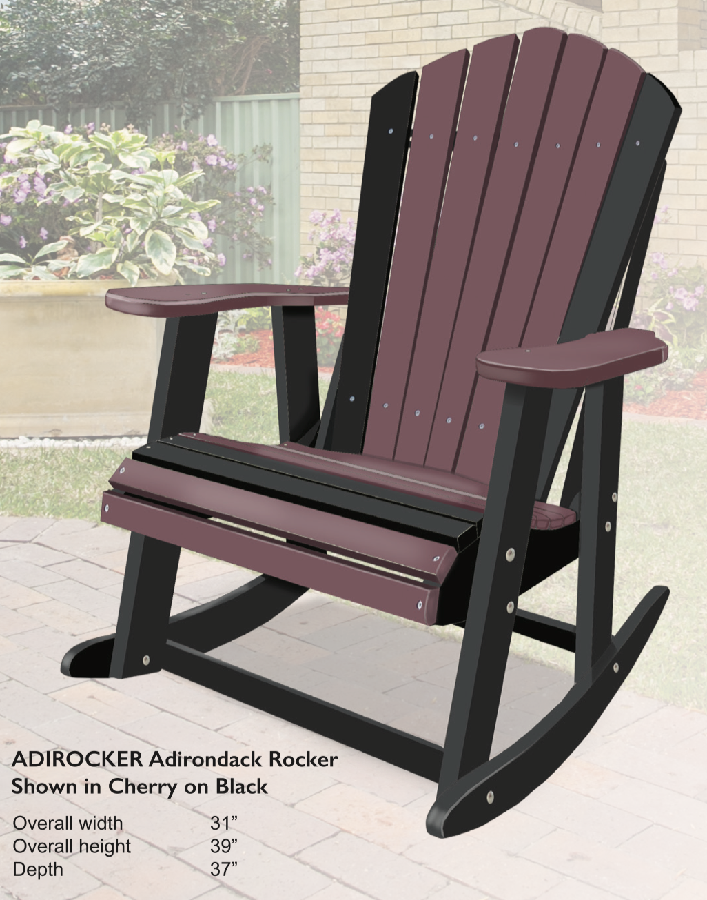 Poly Adirondack Rocking Chair