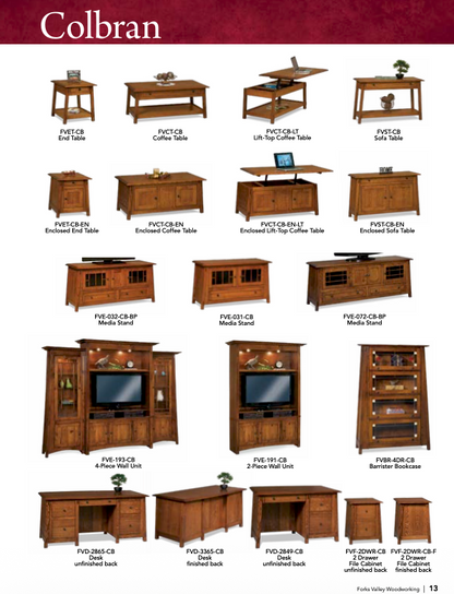 Colbran Sit/Stand Double Pedestal 5 Drawer Desk W/Finished Backside