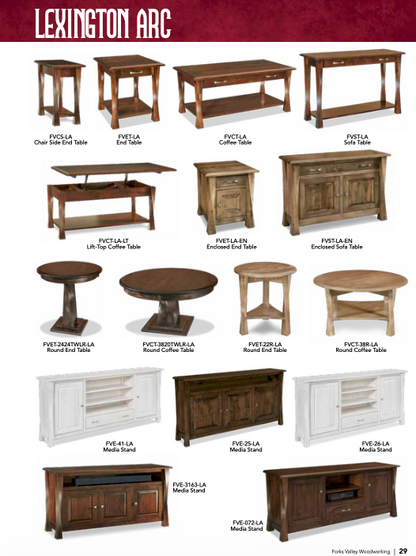 Lexington Arc 8 Drawer L Desk W/3 & Door Hutch Top