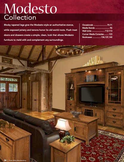 Modesto 6Pc Wall Unit W/Angle Side Cabinets