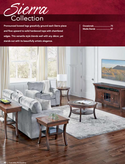 Sierra 38" Round Solid Top Coffee Table No Shelf