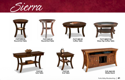 Sierra 22" Round End Table W/Shelf