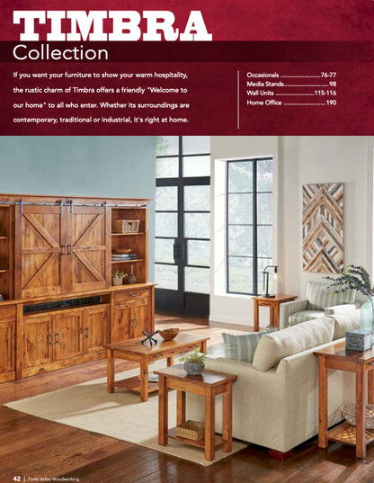 Timbra 6Pc Wall Unit W/6 Doors (2 Barn Doors On Top)