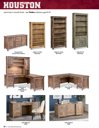 Houston Double Pedestal 7 Drawer Desk W/Finished Backside