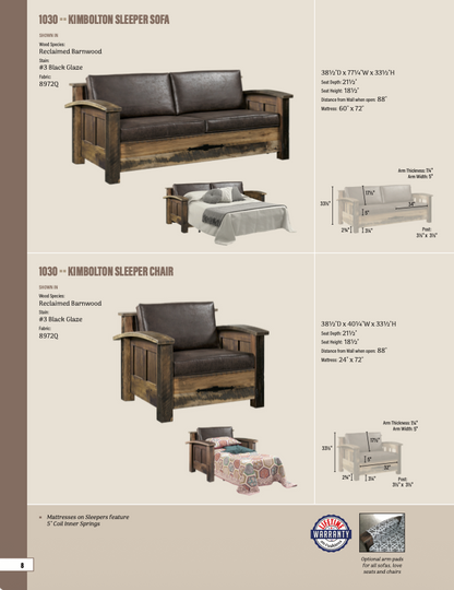 Kimbolton Sleeper Sofa - 60" Mattress