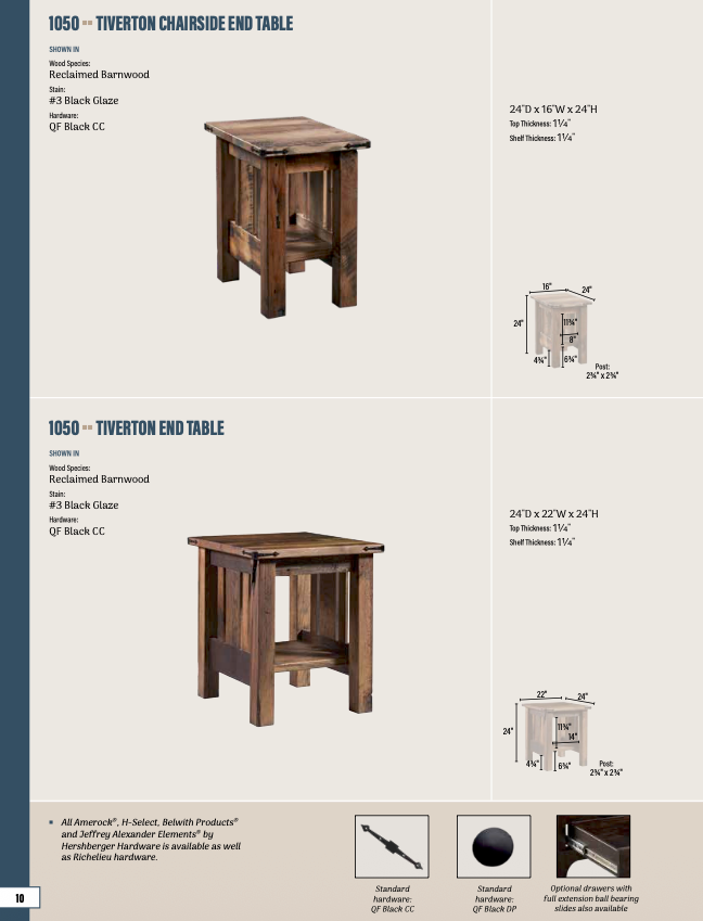 Tiverton Chairside End Table