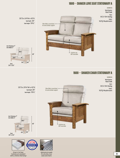 Shaker Chair, Stationary A