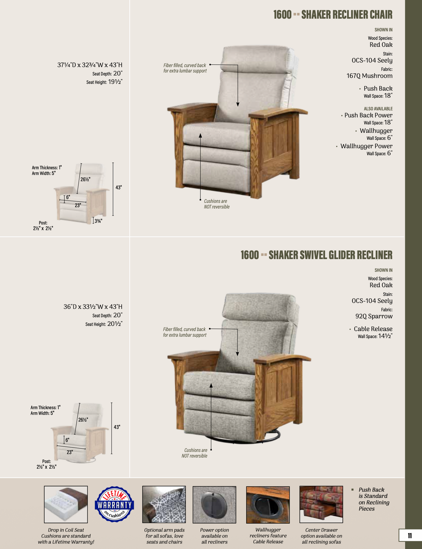 Shaker Swivel Glider Recliner