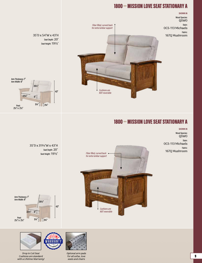 Mission Chair, Stationary A